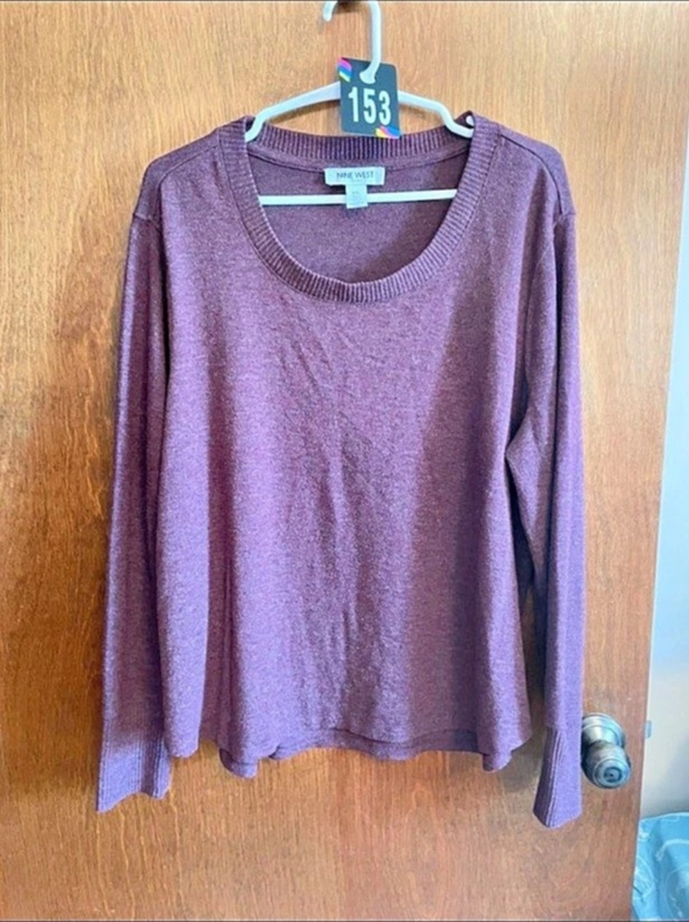 Nine West Crew Neck Sweater in Purple Like New